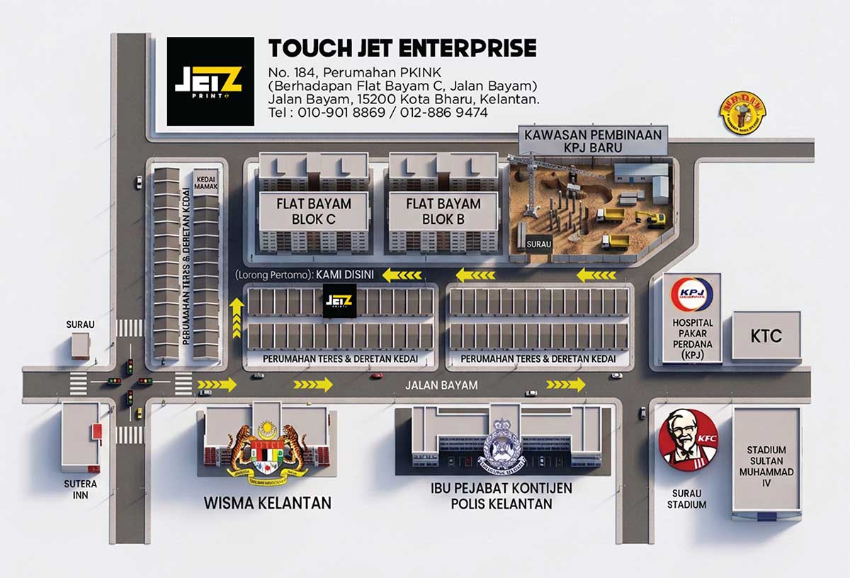 Touch Jet Location Map